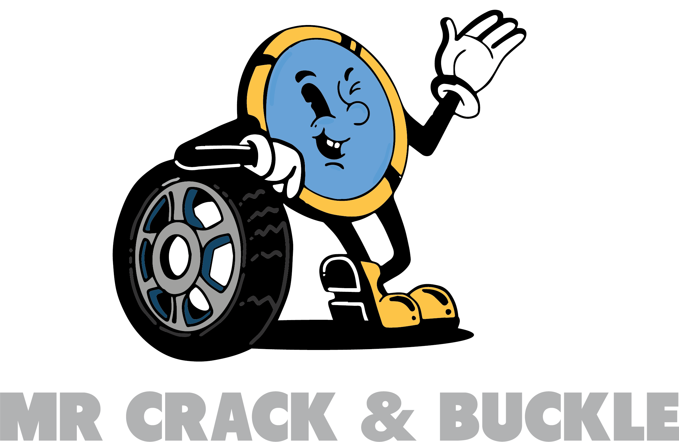 Mr. Crack & Buckle logo.